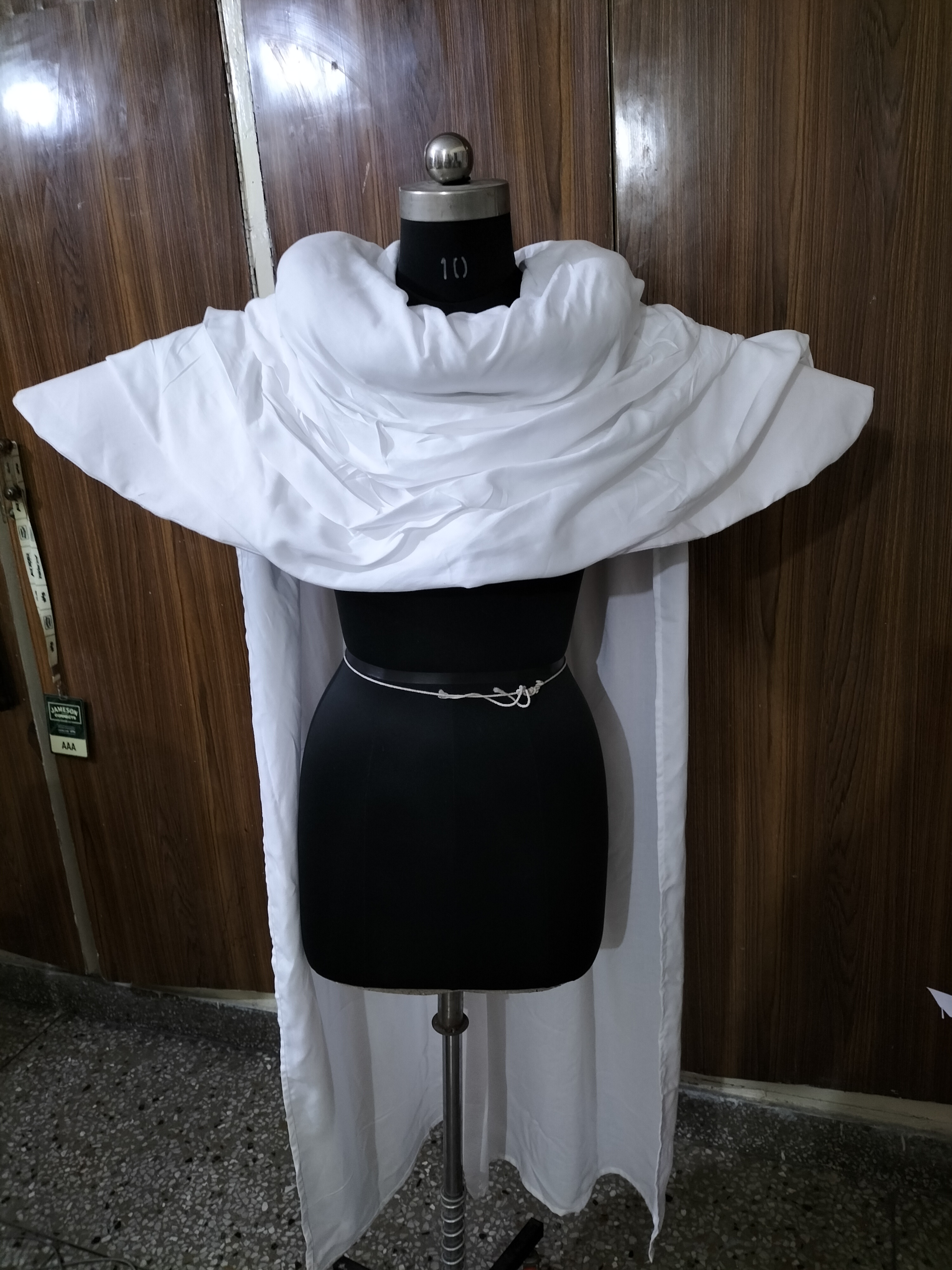 White cape suit source product photo